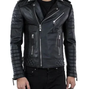 Real Lambskin Leather Moto Jacket: Embrace Urban Edge