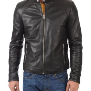 Black Leather Biker Jacket