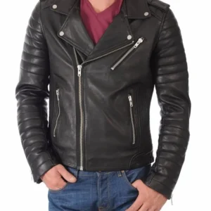 Black Leather Biker Jacket