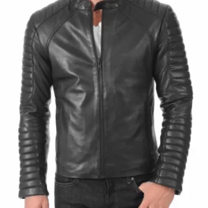 Black Leather Biker Jacket
