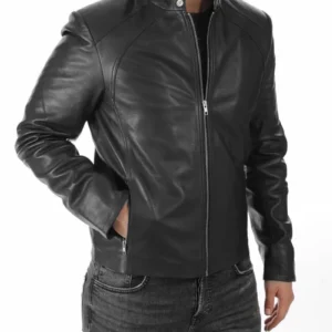 Black Leather Biker Jacket