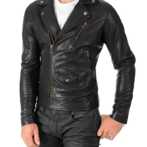 Black Leather Biker Jacket