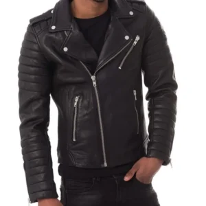 Black Leather Biker Jacket