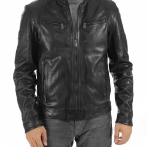 Black Leather Biker Jacket