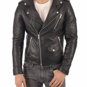 Black Leather Biker Jacket