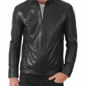Black Leather Biker Jacket
