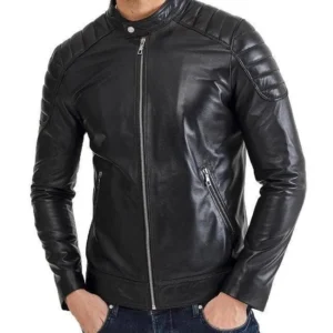 Black Leather Biker Jacket