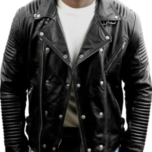 Black Leather Biker Jacket