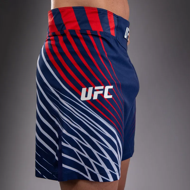 Men's Official UFC Freedom 250 by Venum Blue Authentic Fight Night Short Fit Fight Short -Garcia - Image 5