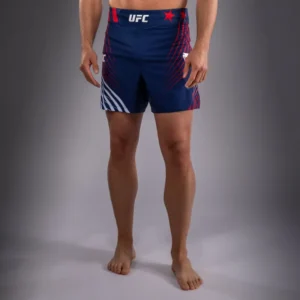 Men's Official UFC Freedom 250 by Venum Blue Authentic Fight Night Short Fit Fight Short