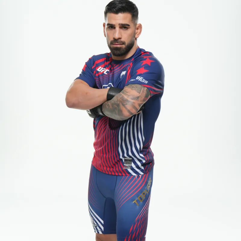 Men's Official UFC Freedom 250 by Venum Blue Authentic Fight Night Vale Tudo Short -Topuria - Image 2
