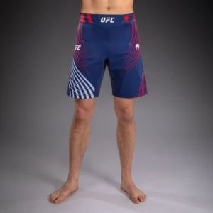 Men's Official UFC Freedom 250 by Venum Blue Authentic Fight Night Long Fit Fight Short