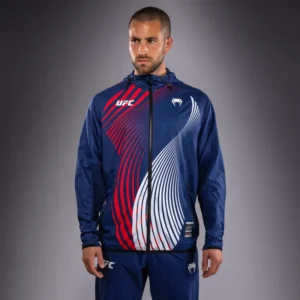 Men's Official UFC Freedom 250 by Venum Blue Authentic Fight Night Walkout Hoodie