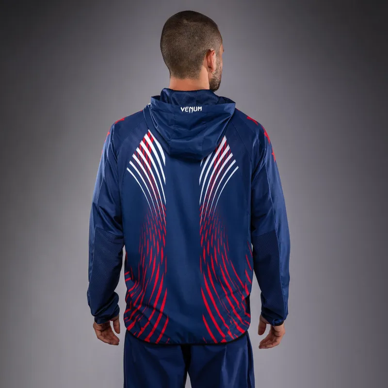 Men's Official UFC Freedom 250 by Venum Blue Authentic Fight Night Walkout Hoodie - Image 4