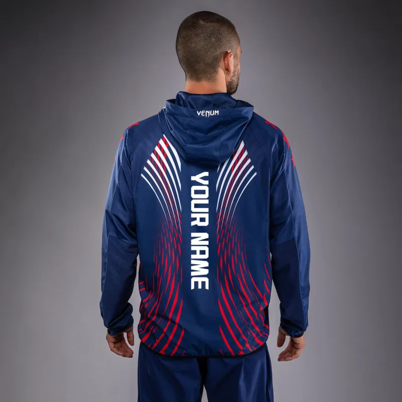 Men's Official UFC Freedom 250 by Venum Blue Authentic Fight Night Walkout Hoodie - Image 5