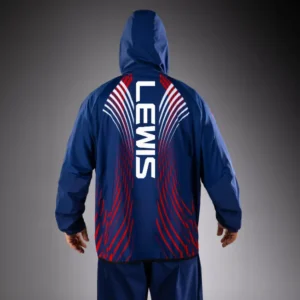 Men's Official UFC Freedom 250 by Venum Blue Authentic Fight Night Walkout Hoodie -Lewis
