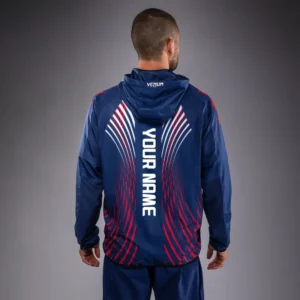 Men's Official UFC Freedom 250 by Venum Blue Personalized Authentic Fight Night Walkout Hoodie