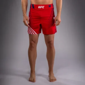 Men's Official UFC Freedom 250 by Venum Red Authentic Fight Night Short Fit Fight Short
