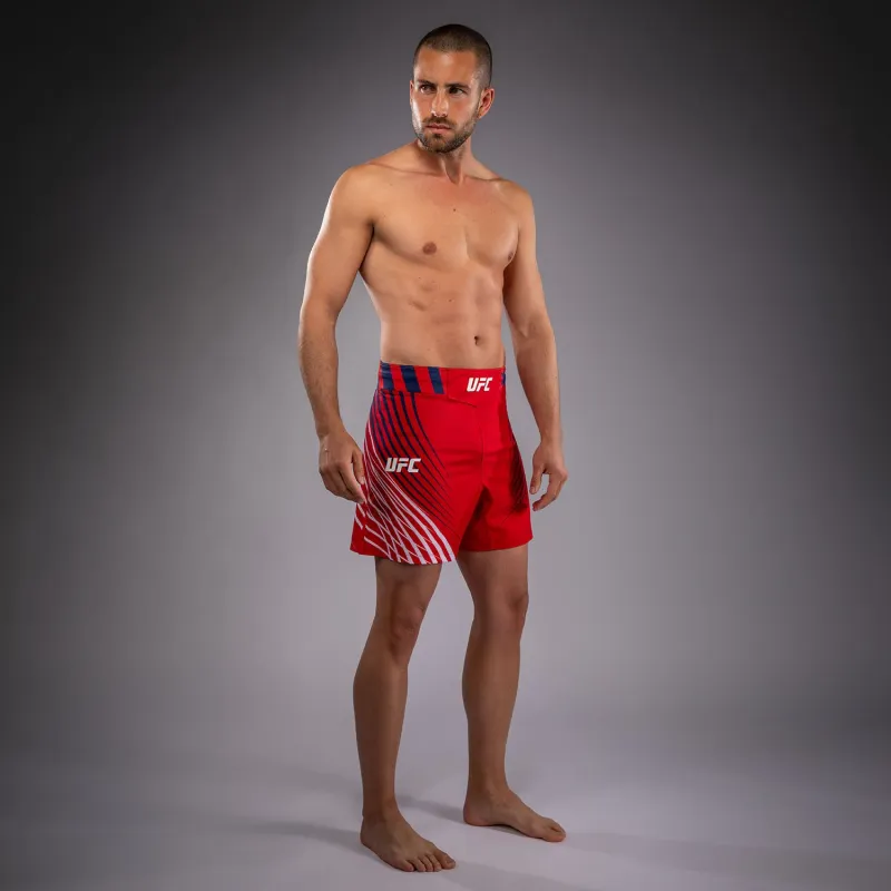 Men's Official UFC Freedom 250 by Venum Red Authentic Fight Night Short Fit Fight Short - Image 3