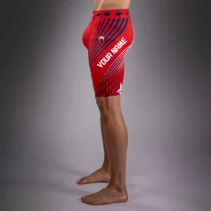 Men's Official UFC Freedom 250 by Venum Red Personalized Authentic Fight Night Vale Tudo Short