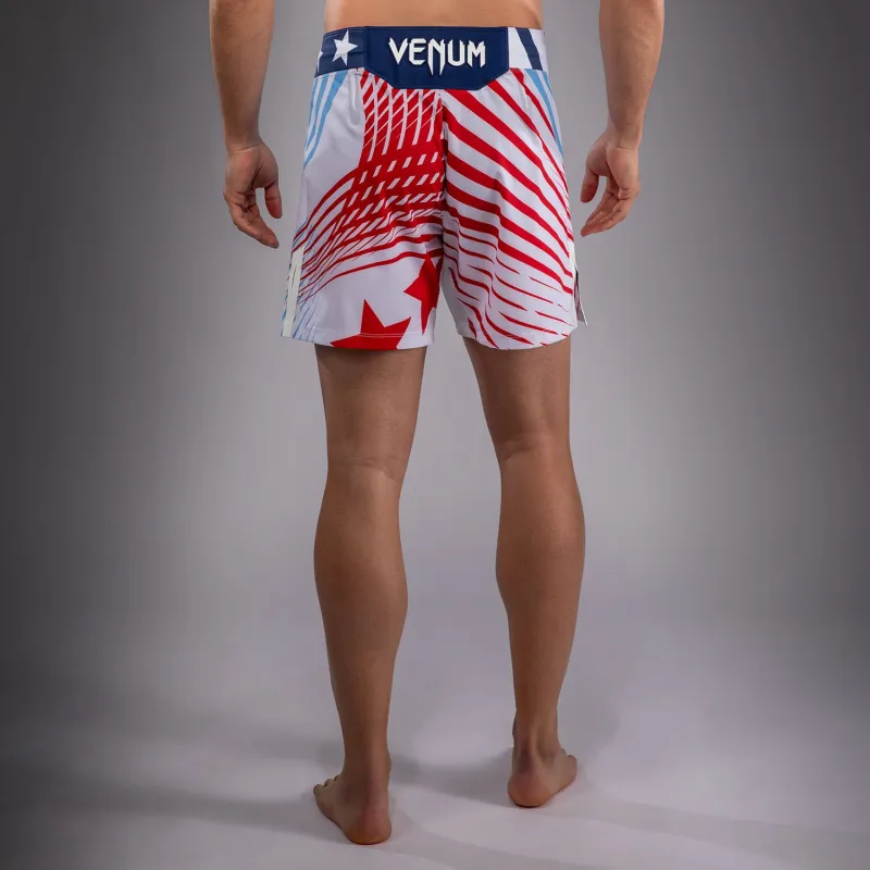 Men's Official UFC Freedom 250 by Venum White Authentic Fight Night Short Fit Fight Short -Gane - Image 3