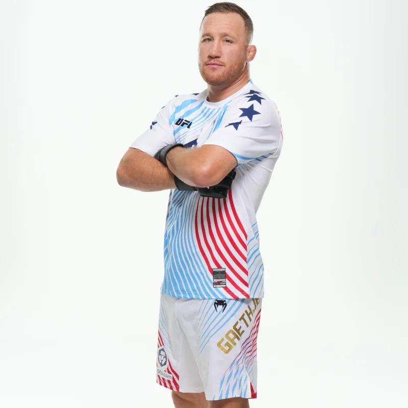 Men's Official UFC Freedom 250 by Venum White Authentic Fight Night Walkout Jersey - Image 4