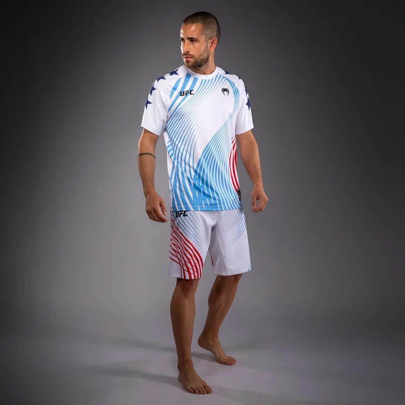 Men's Official UFC Freedom 250 by Venum White Authentic Fight Night Walkout Jersey -Lewis - Image 3
