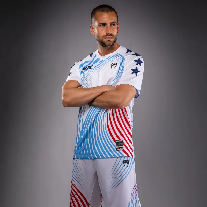 Men's Official UFC Freedom 250 by Venum White Authentic Fight Night Walkout Jersey -Lewis - Image 5