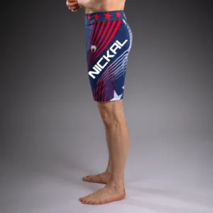 Men's UFC Freedom 250 by Venum Blue Authentic Fight Night Long Fit Fight Short-NICKAL
