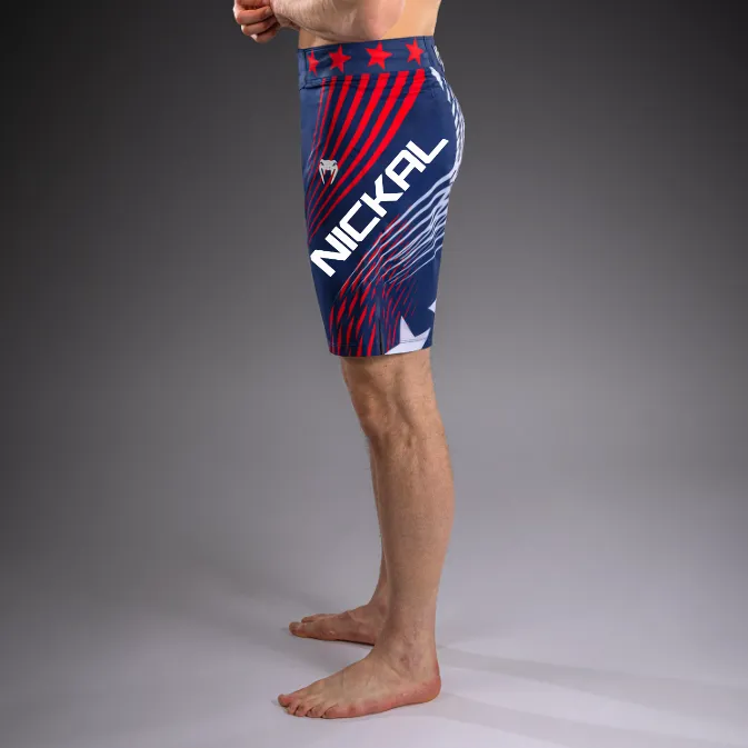 Men's UFC Freedom 250 by Venum Blue Authentic Fight Night Long Fit Fight Short-NICKAL