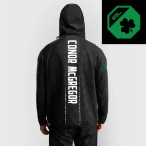 Men's UFC Zenith by Venum Black Authentic Fight Night Walkout Hoodie personalized Conor McGregor