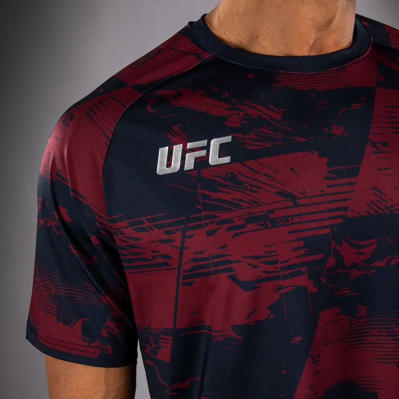 Men's UFC Zenith by Venum Burgundy Authentic Fight Week Performance Short Sleeve T-Shirt - Image 4