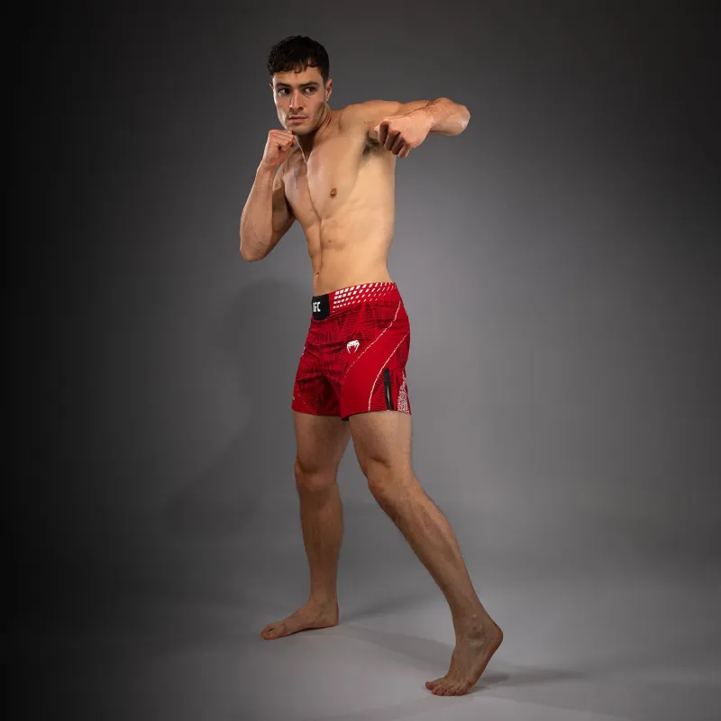 Men's UFC Zenith by Venum Red Authentic Fight Night Short Fit Fight Short - Image 5