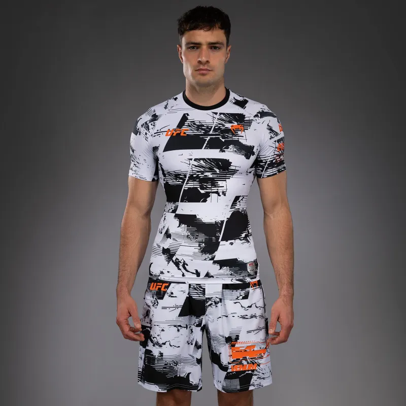 Men's UFC Zenith by Venum White Authentic Fight Week Performance Short Sleeve Rashguard