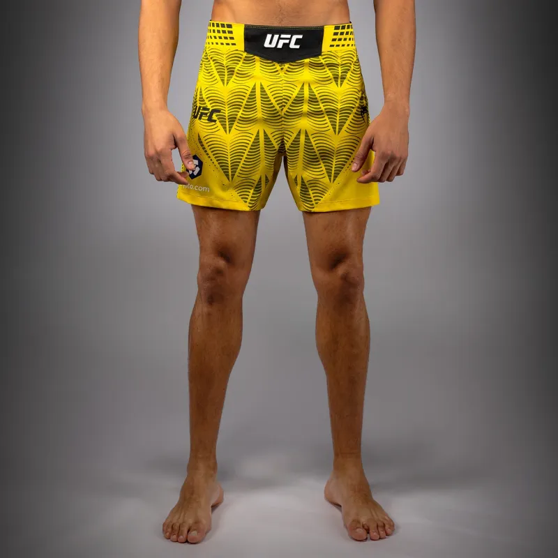 Men's UFC Zenith by Venum Yellow Authentic Fight Night Short Fit Fight Short Personalized - Image 2