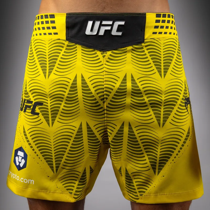 Men's UFC Zenith by Venum Yellow Authentic Fight Night Short Fit Fight Short - Image 5