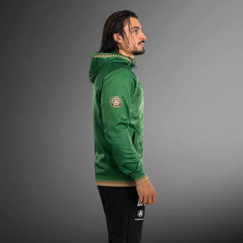 Men’s Noche UFC 2.0 By Venum Green Authentic Fight Night Walkout Hoodie - Image 2