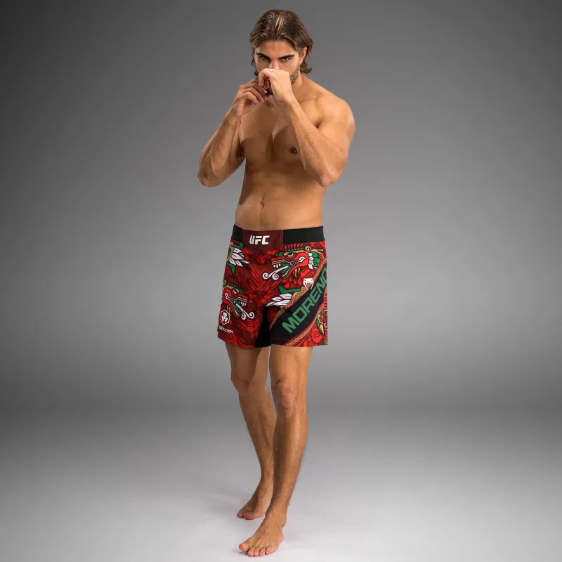 Men’s UFC Unrivaled by Venum Red Brandon Moreno Short Fit Fight Short - Image 2