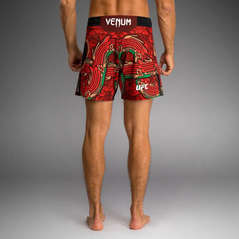 Men’s UFC Unrivaled by Venum Red Brandon Moreno Short Fit Fight Short - Image 3