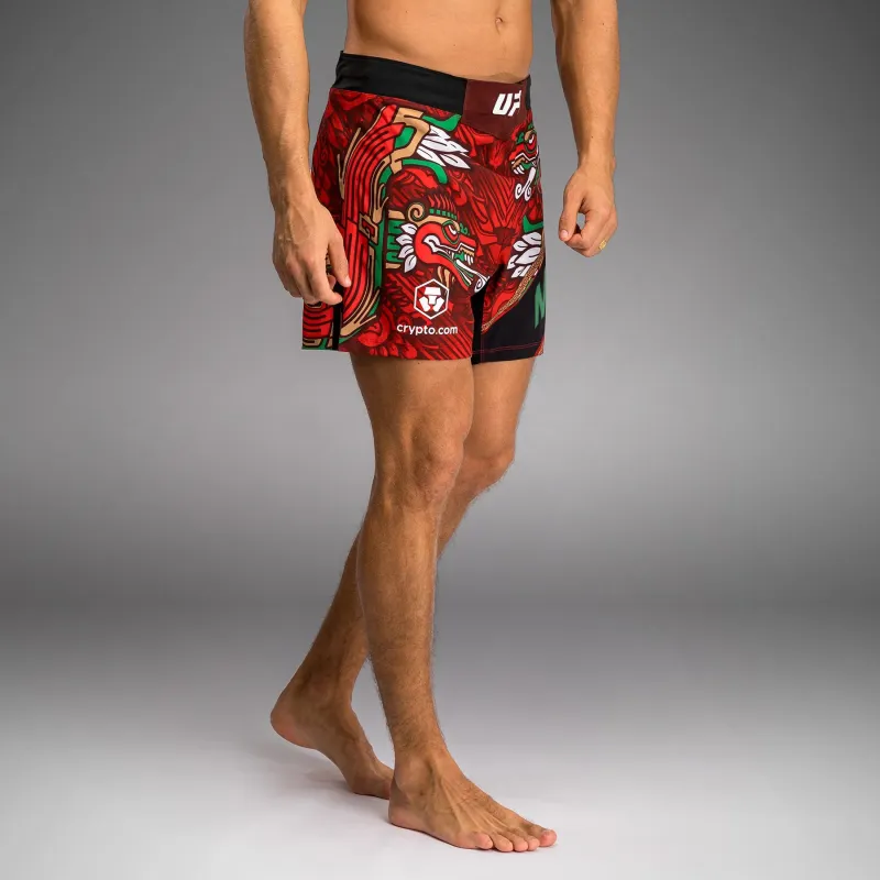 Men’s UFC Unrivaled by Venum Red Brandon Moreno Short Fit Fight Short - Image 4