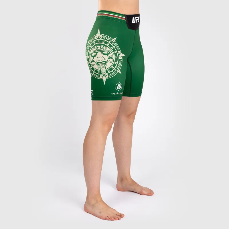 Noche UFC by Venum Authentic Fight Night Women’s Vale Tudo Short - Long Fit - Green - Image 4
