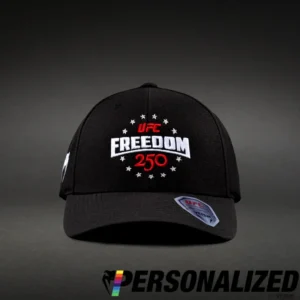 Official UFC Freedom 250 Personalized Authentic Fight Night Cap - Black/White