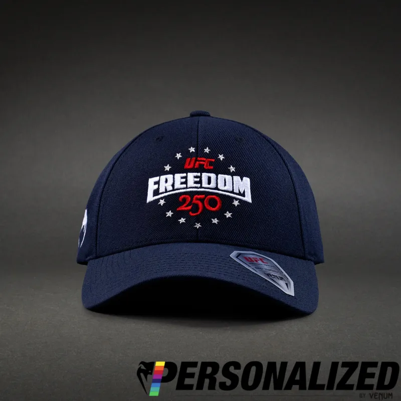 Official UFC Freedom 250 Personalized Authentic Fight Night Cap - Navy