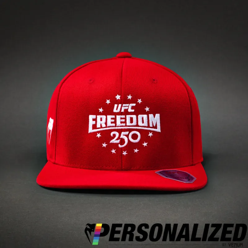 Official UFC Freedom 250 Personalized Authentic Fight Night Cap - Red - Image 3
