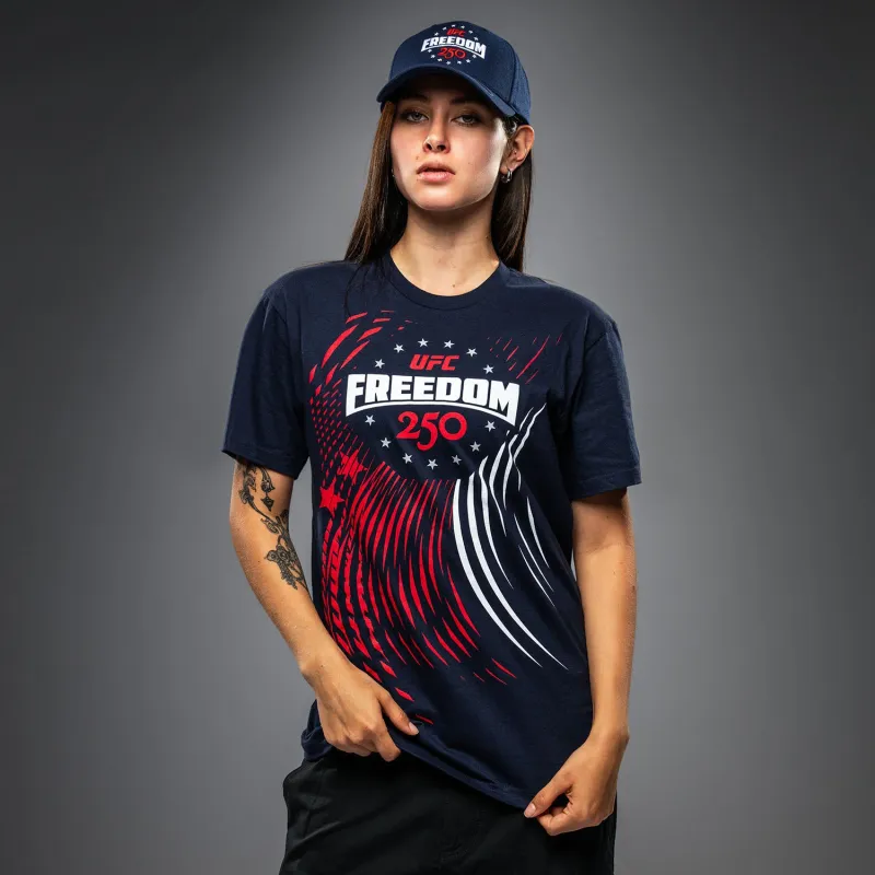 UFC Freedom 250 Official Weigh-In Tshirt - Navy - Image 3