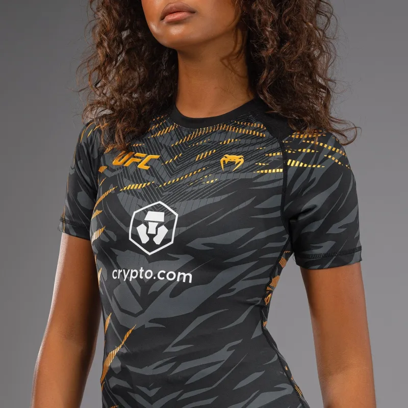 UFC Fusion by Venum Authentic Fight Night Women’s Performance Short Sleeve Rashguard - Champion - Image 5