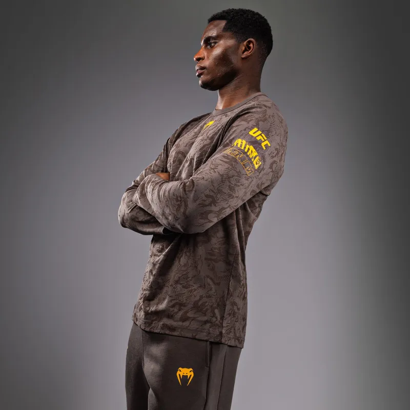 UFC Fusion by Venum Fight Week Men’s Long Sleeve T-Shirt - Earthen Brown - Image 3