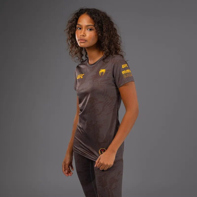 UFC Fusion by Venum Fight Week Women’s Dry-Tech T-Shirt - Earthen Brown - Image 2