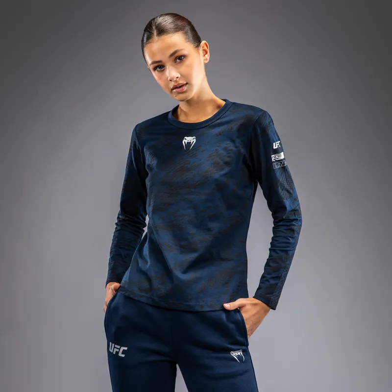 UFC Fusion by Venum Fight Week Women’s Long Sleeve Cotton T-Shirt - Oceanic Blue