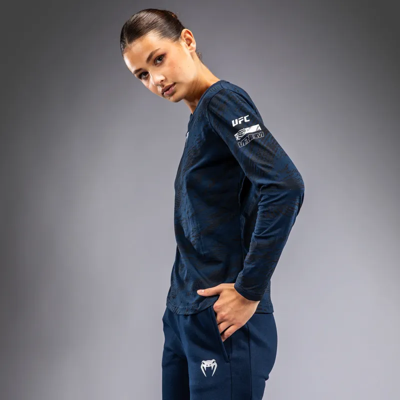 UFC Fusion by Venum Fight Week Women’s Long Sleeve Cotton T-Shirt - Oceanic Blue - Image 2